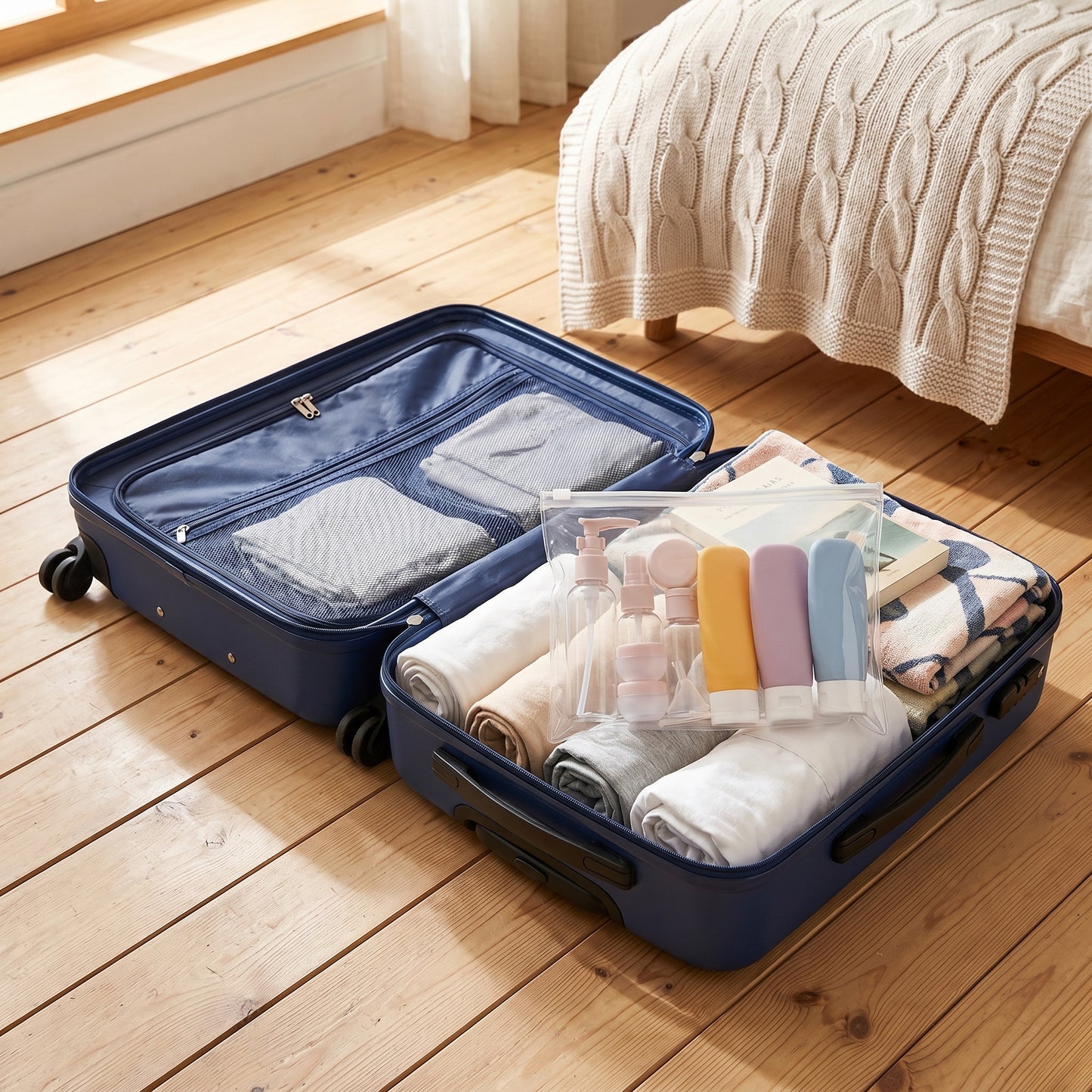 Combo Estuche para viajes + Kit envases
