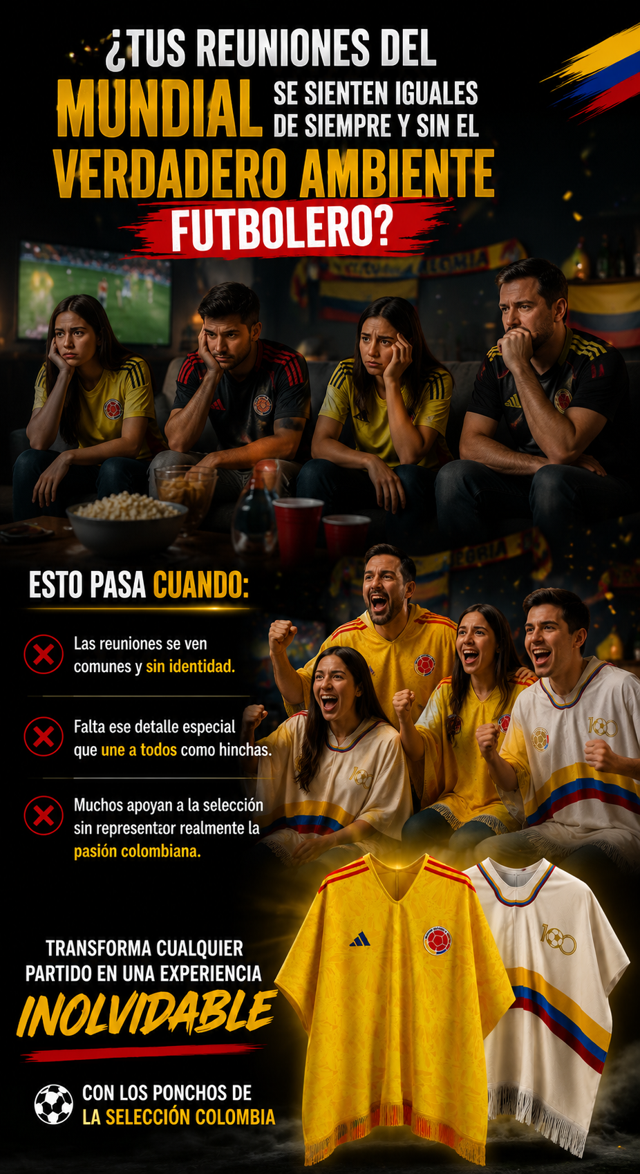 PONCHO SELECCION COLOMBIA MUNDIAL 2026
