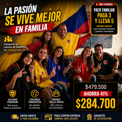 PONCHO MUNDIAL DE COLOMBIA CON CAJA