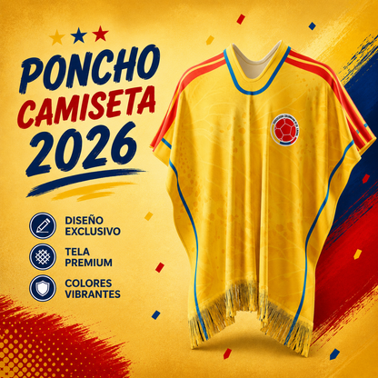 PONCHO MUNDIAL DE COLOMBIA CON CAJA