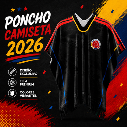 PONCHO MUNDIAL DE COLOMBIA CON CAJA
