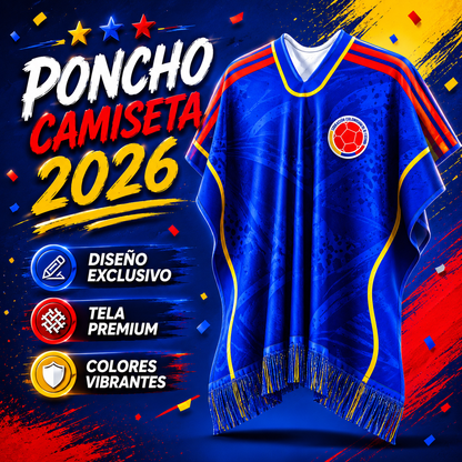 PONCHO MUNDIAL DE COLOMBIA CON CAJA