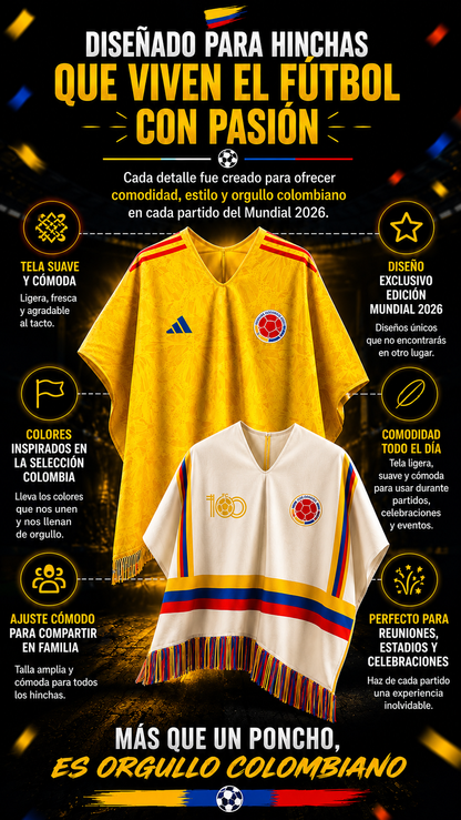 PONCHO SELECCION COLOMBIA MUNDIAL 2026