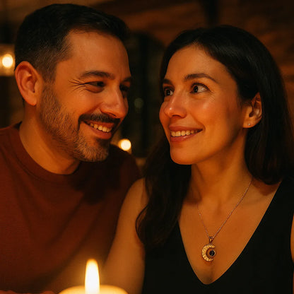 COLLAR  LUNA TE AMO EN 100 IDIOMAS