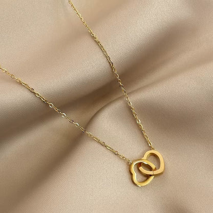 COLLAR CORAZONES ENTRELAZADOS