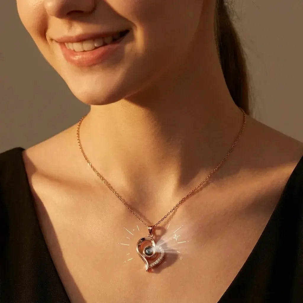 COLLAR CORAZÓN TE AMO EN 100 IDIOMAS