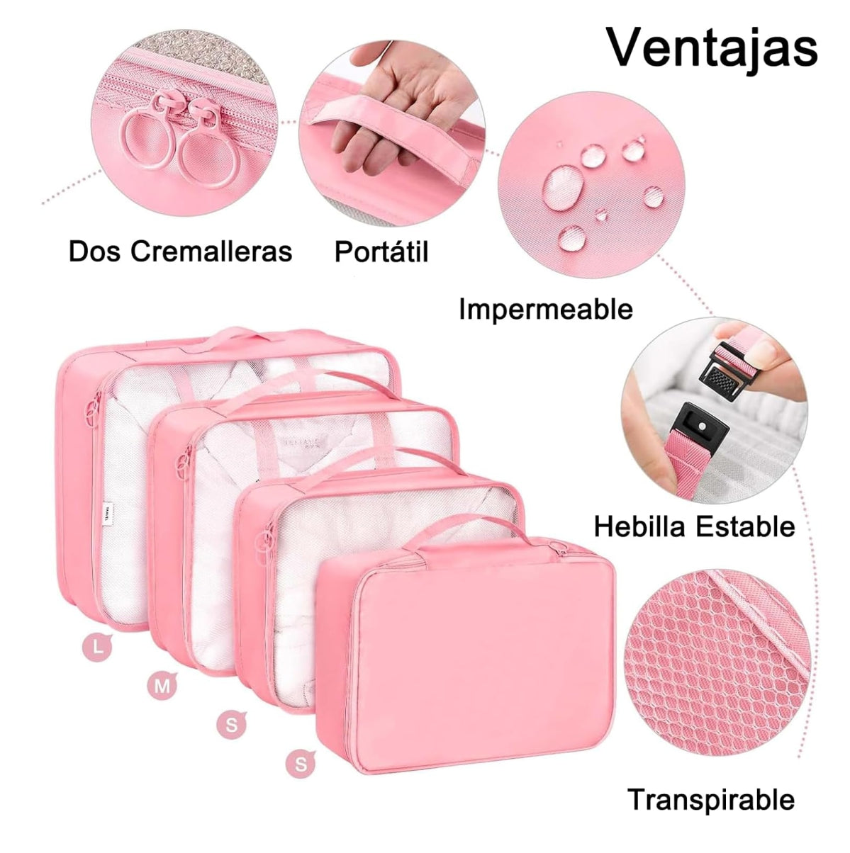 ORGANIZADOR DE EQUIPAJE X7 PIEZAS