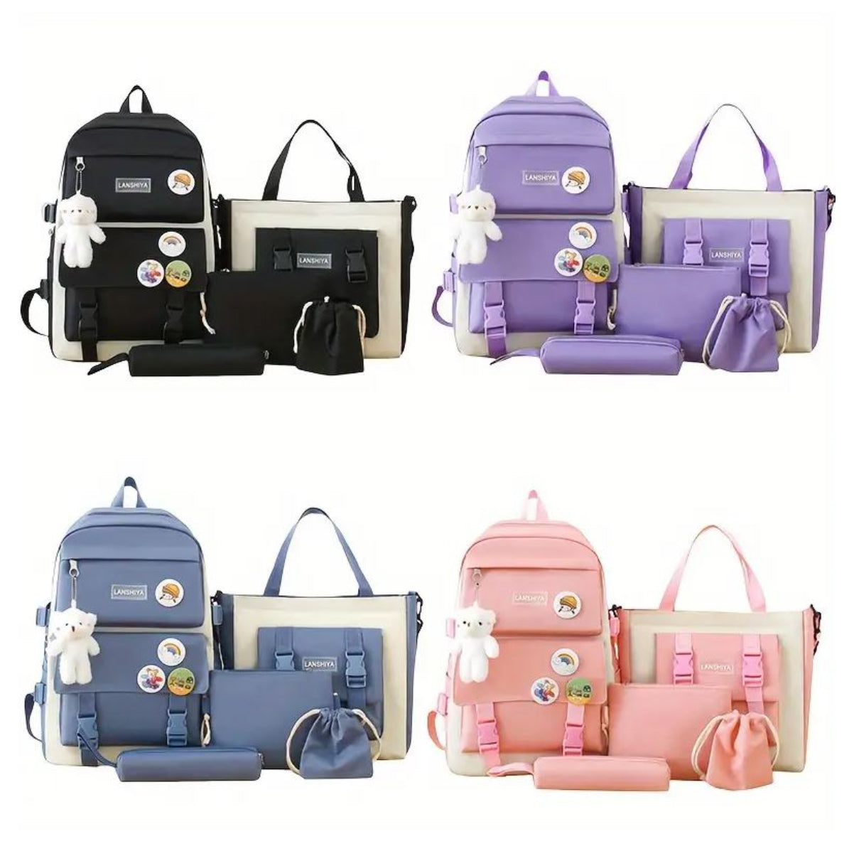 SET MALETA ESCOLAR (5 en 1)