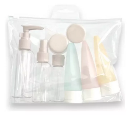 Combo Estuche para viajes + Kit envases