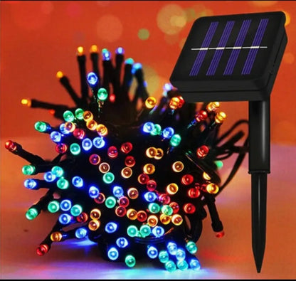 LUCES DE NAVIDAD CON CARGADOR SOLAR - 10 METROS