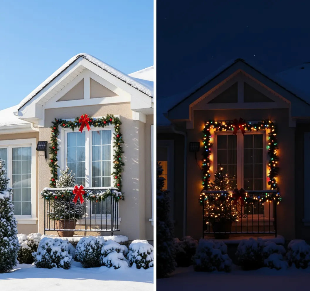 LUCES DE NAVIDAD CON CARGADOR SOLAR - 10 METROS