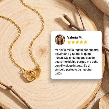 COLLAR CORAZONES ENTRELAZADOS